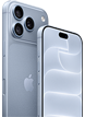 iPhone i färgen glaciär (ljusblå), baksida med Ceramic Shield, trippelkamerasystem